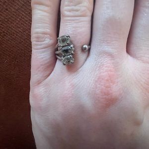 ManiaMania Sterling Silver Ring adjustable around a suze 6 free people rare